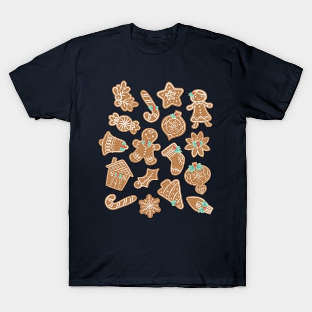 Gingerbread Cookies T-Shirt by allisonromerodesign